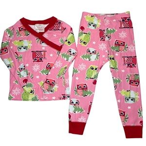 Hanna Andersson Organic Holiday Owl Pajama Set Price FIRM